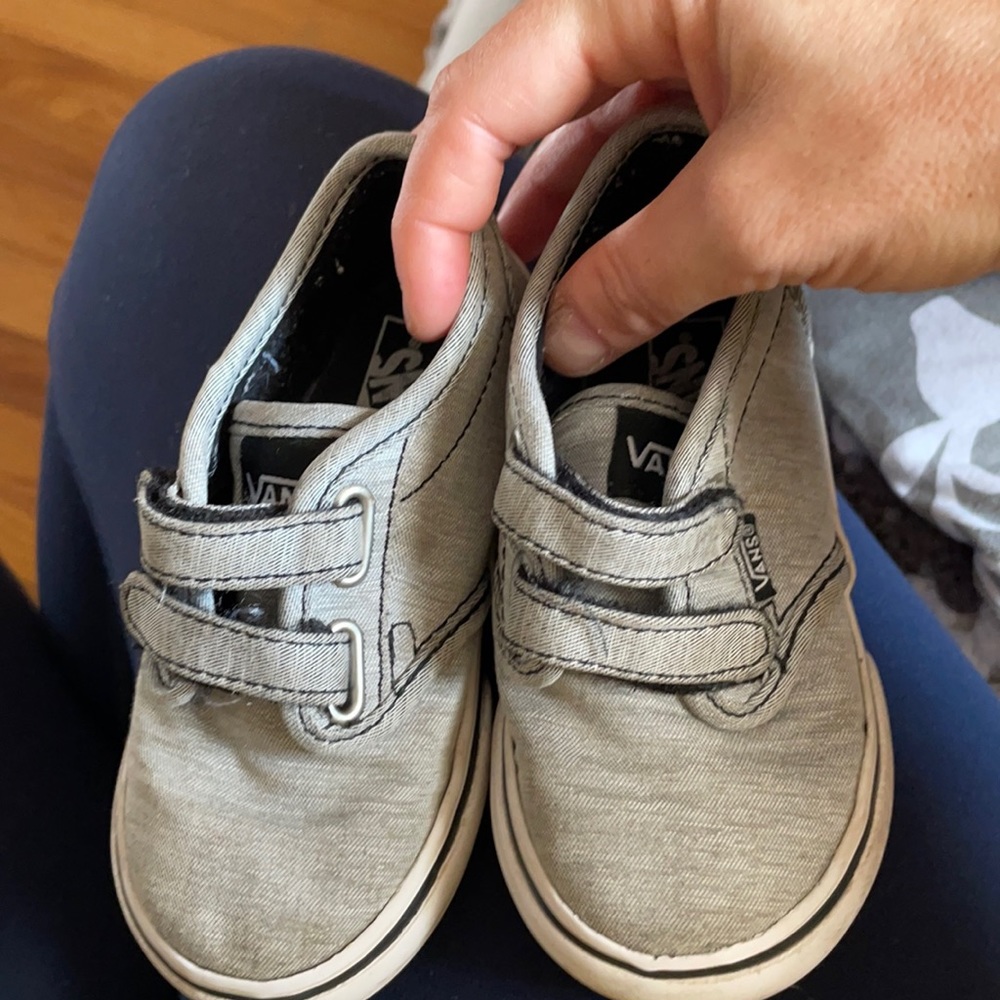 Blackish Velcro vans